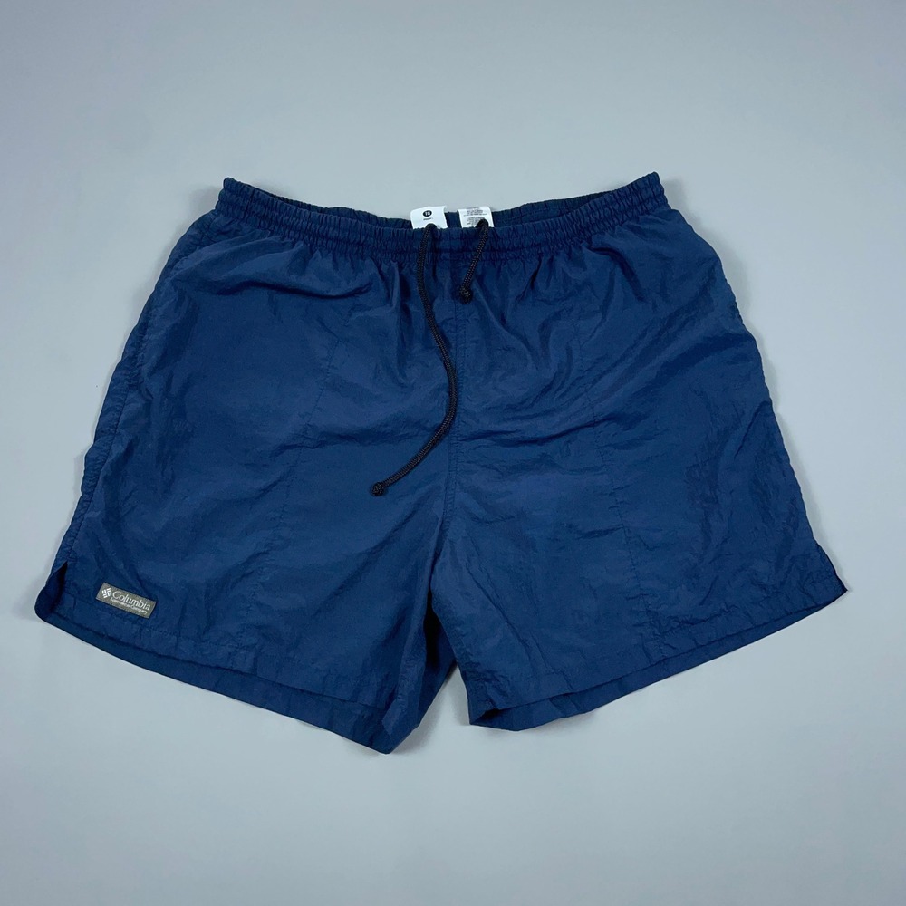 Columbia Sportswear Mens XL Navy Blue Nylon Mesh Lined Swim Trunks Shorts